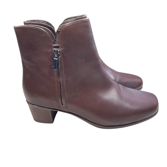 Munro Landyn 9 Women Brown Leather Boot Minimalist Office - Picture 2 of 8